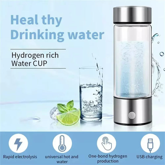 Elevate Your Hydration with the 450Ml Portable Hydrogen Water Generator – High Concentration Hydrogen Water in Just 3 Minutes!